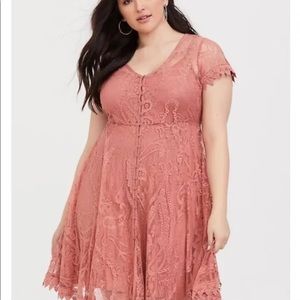 Torrid Pink Lace Dress